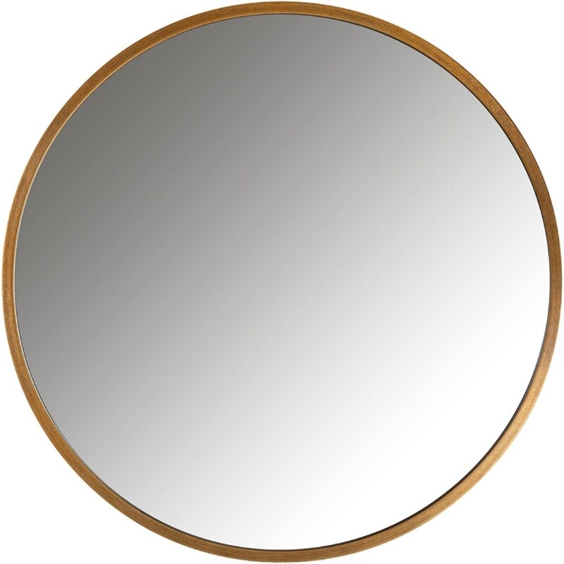 Zlaté kovové závěsné zrcadlo Richmond Maeron 90 cm