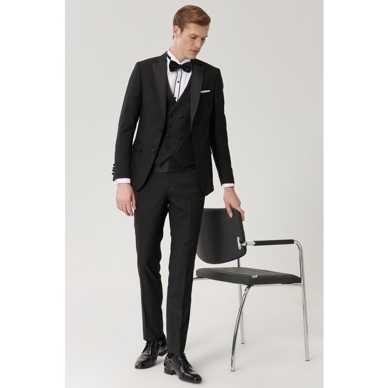 ALTINYILDIZ CLASSICS Men's Slim Fit Slim Fit Vest Tuxedo Tuxedo.