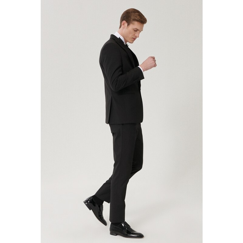 ALTINYILDIZ CLASSICS Men's Slim Fit Slim Fit Vest Patterned Tuxedo Tuxedo