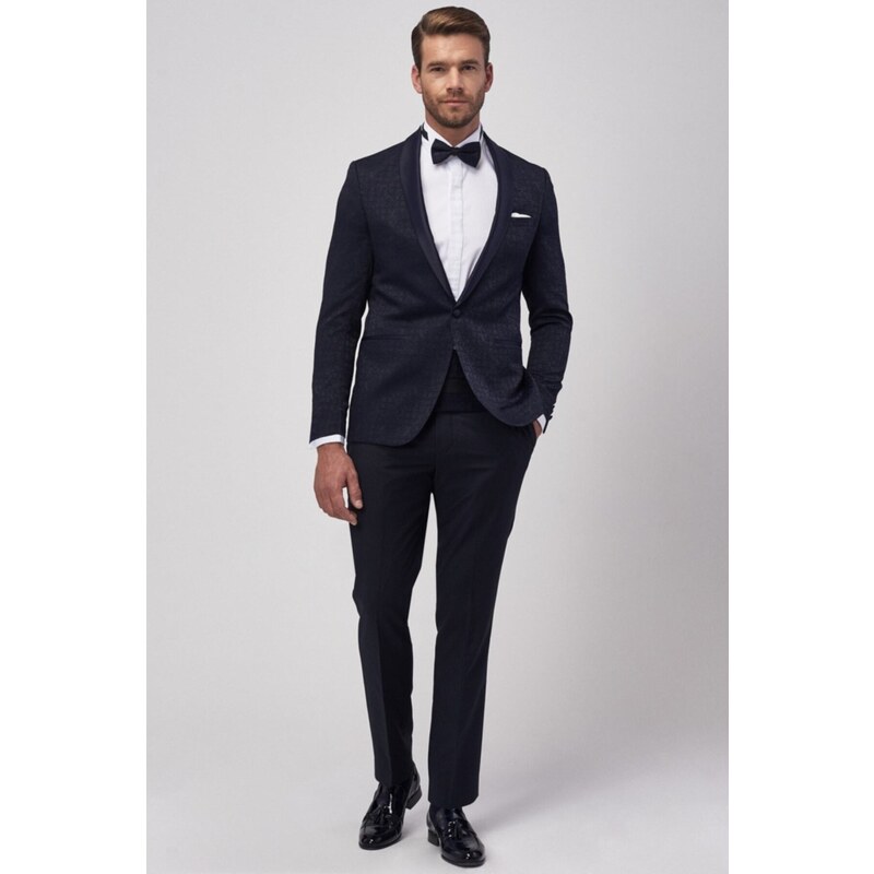 ALTINYILDIZ CLASSICS Men's Slim Fit Slim Fit Patterned Tuxedo Tuxedo.