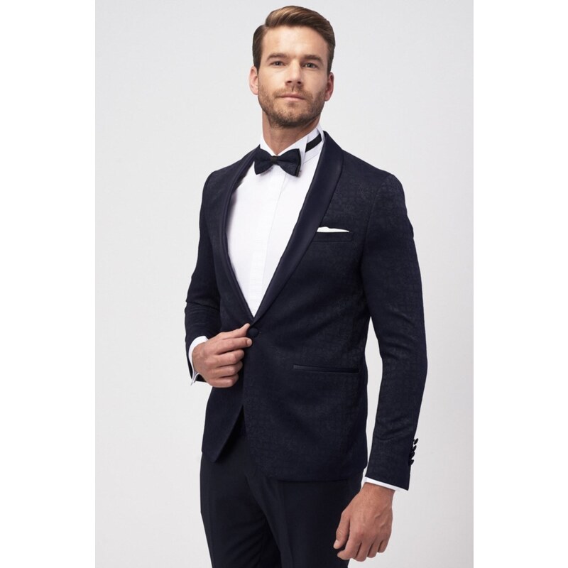 ALTINYILDIZ CLASSICS Men's Slim Fit Slim Fit Patterned Tuxedo Tuxedo.