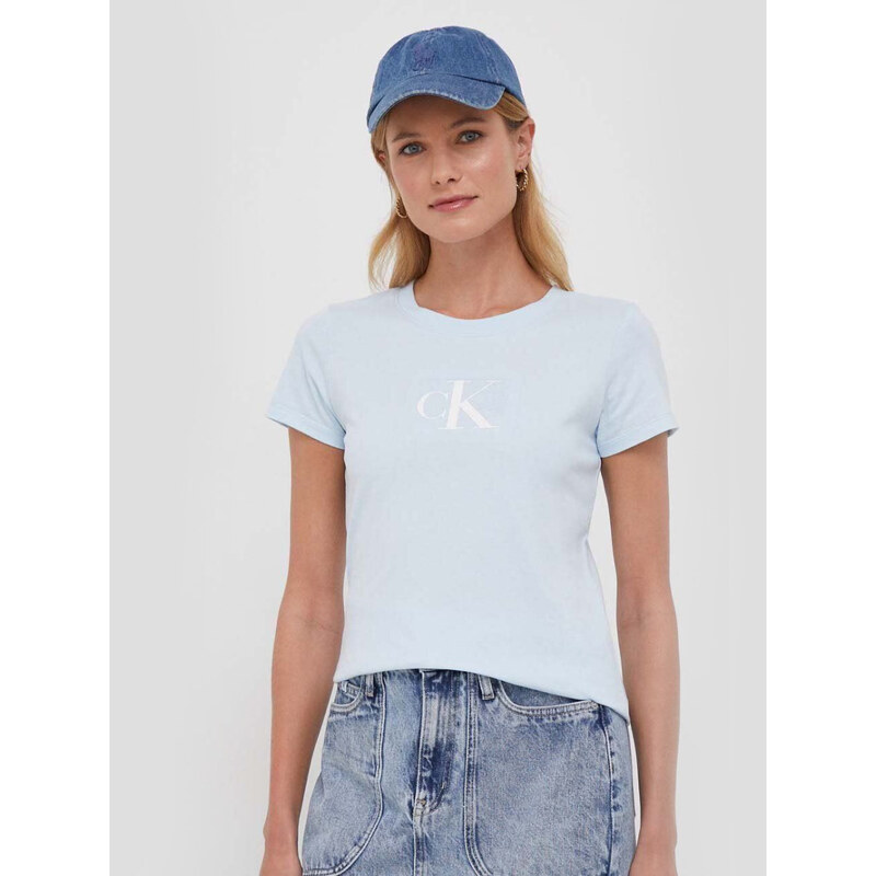Calvin Klein dámské světle modré tričko