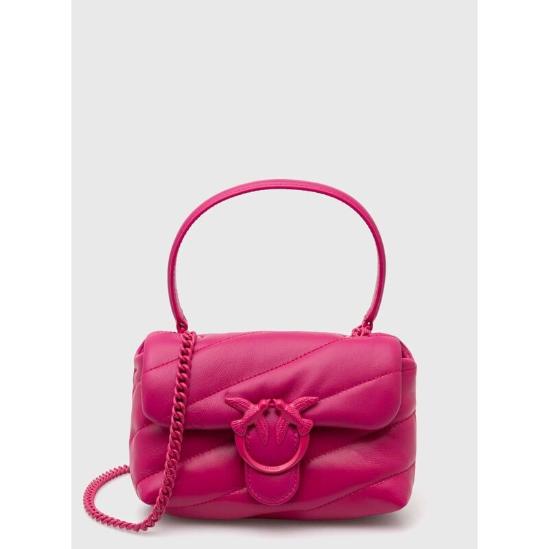 Kožená kabelka Pinko růžová barva, 100040.A1JO