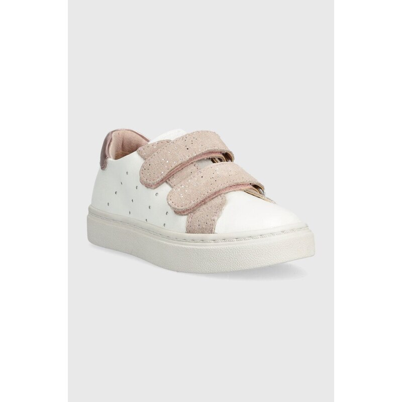 Dětské kožené sneakers boty Geox NASHIK růžová barva