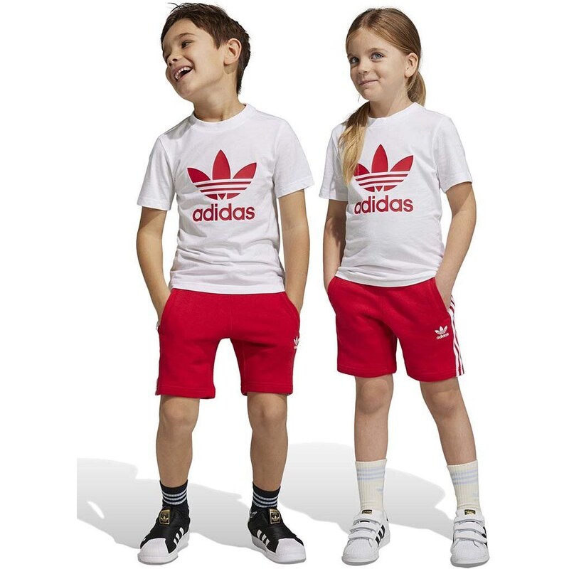 Dětská souprava adidas Originals červená barva