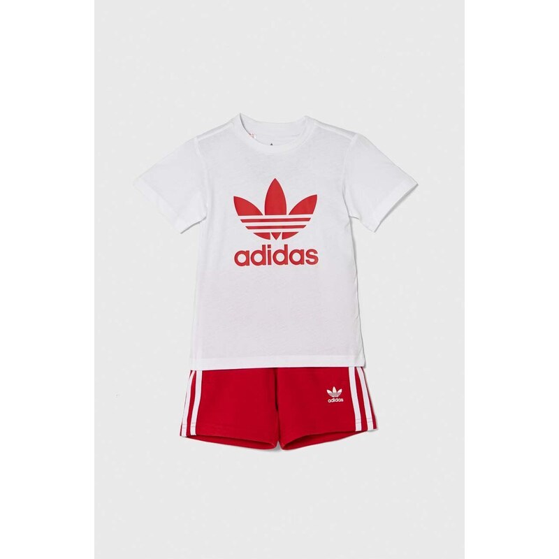 Dětská souprava adidas Originals červená barva