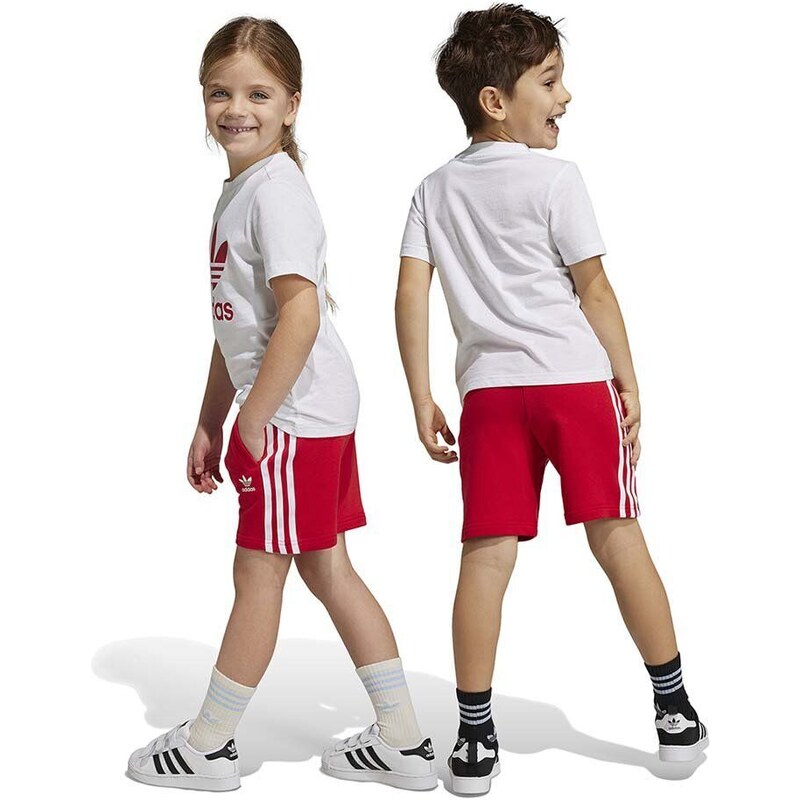Dětská souprava adidas Originals červená barva