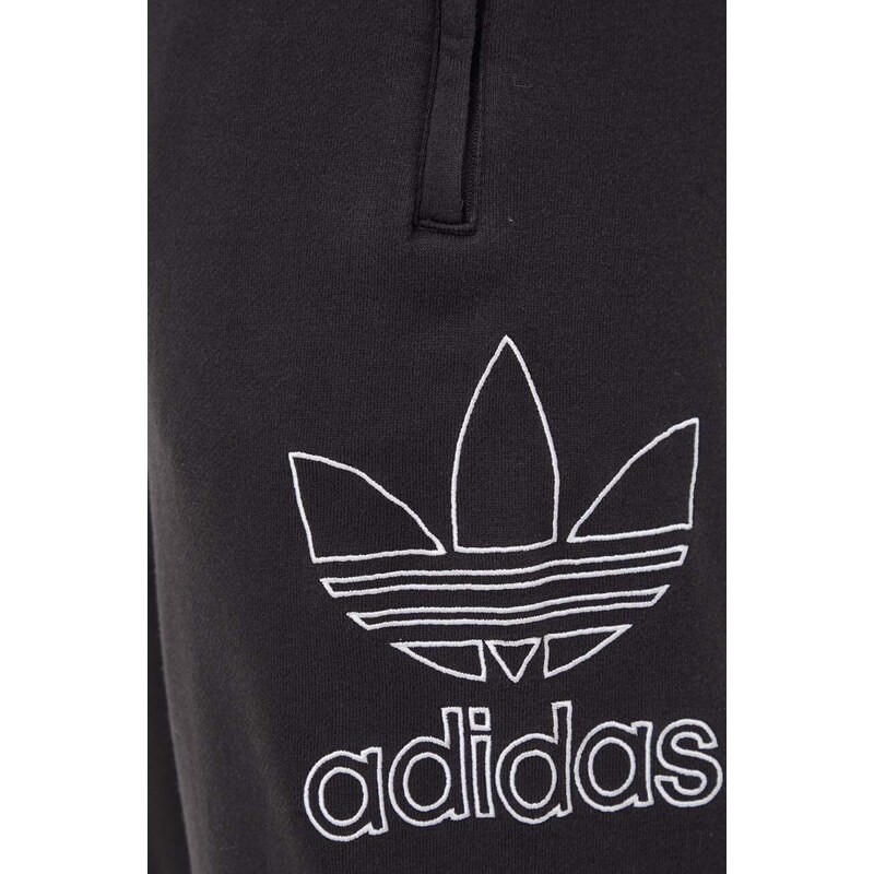 Bavlněné tepláky adidas Originals černá barva, s potiskem, IR7984