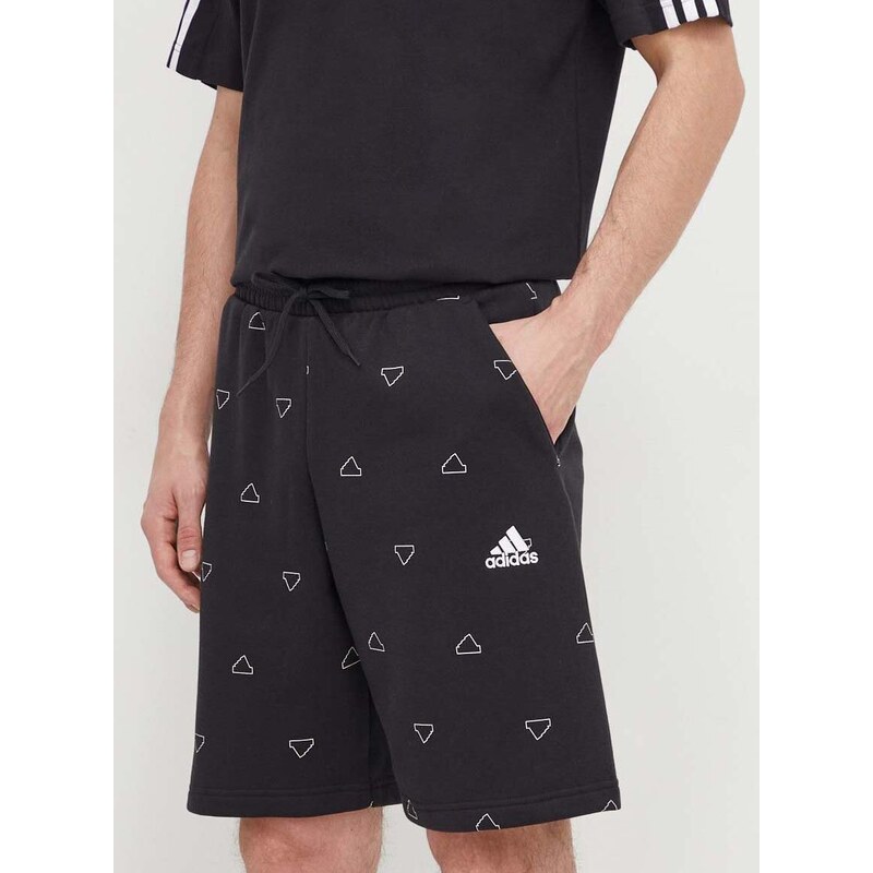 Kraťasy adidas pánské, černá barva, IS1824