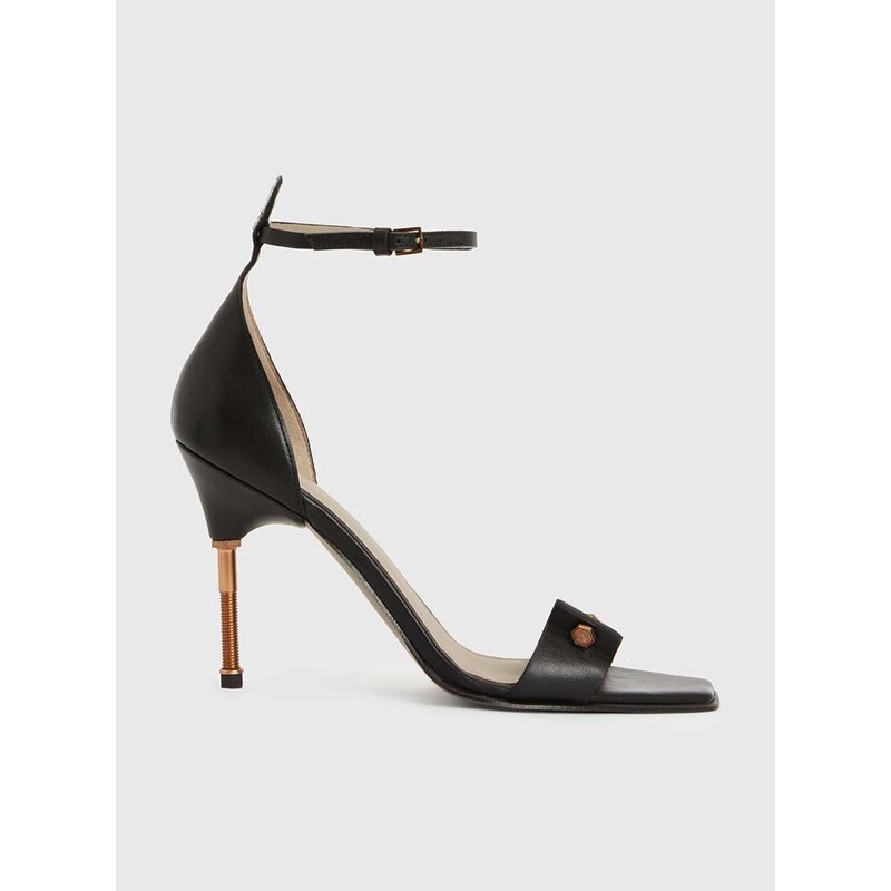 Kožené sandály AllSaints Betty Sandal černá barva, WF568Z