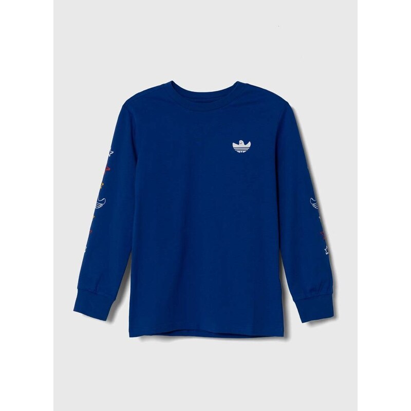 Dětská bavlněná košile s dlouhým rukávem adidas Originals s potiskem