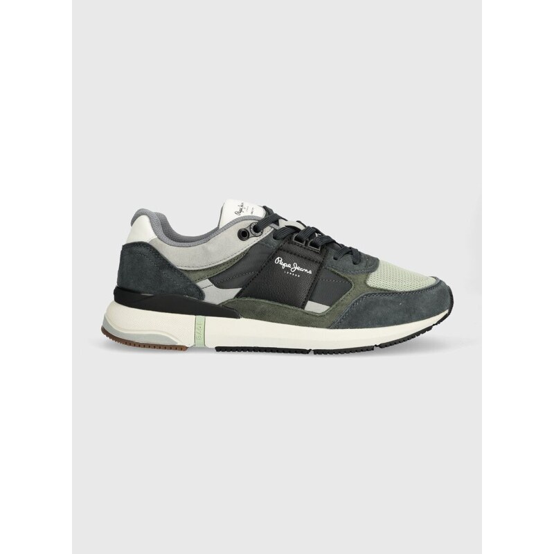 Sneakers boty Pepe Jeans PMS60014 zelená barva, LONDON PRO MESH