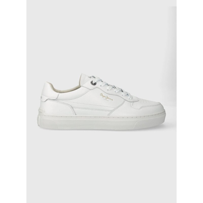 Kožené sneakers boty Pepe Jeans PMS00009 bílá barva, CAMDEN CLASS M