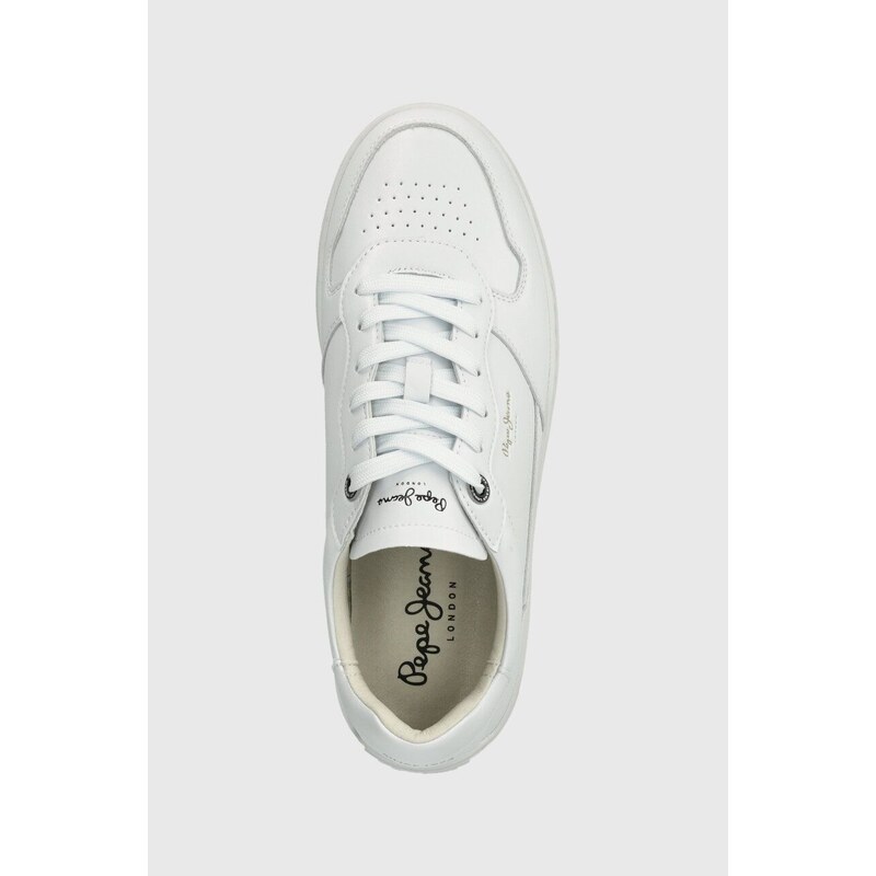 Kožené sneakers boty Pepe Jeans PMS00009 bílá barva, CAMDEN CLASS M