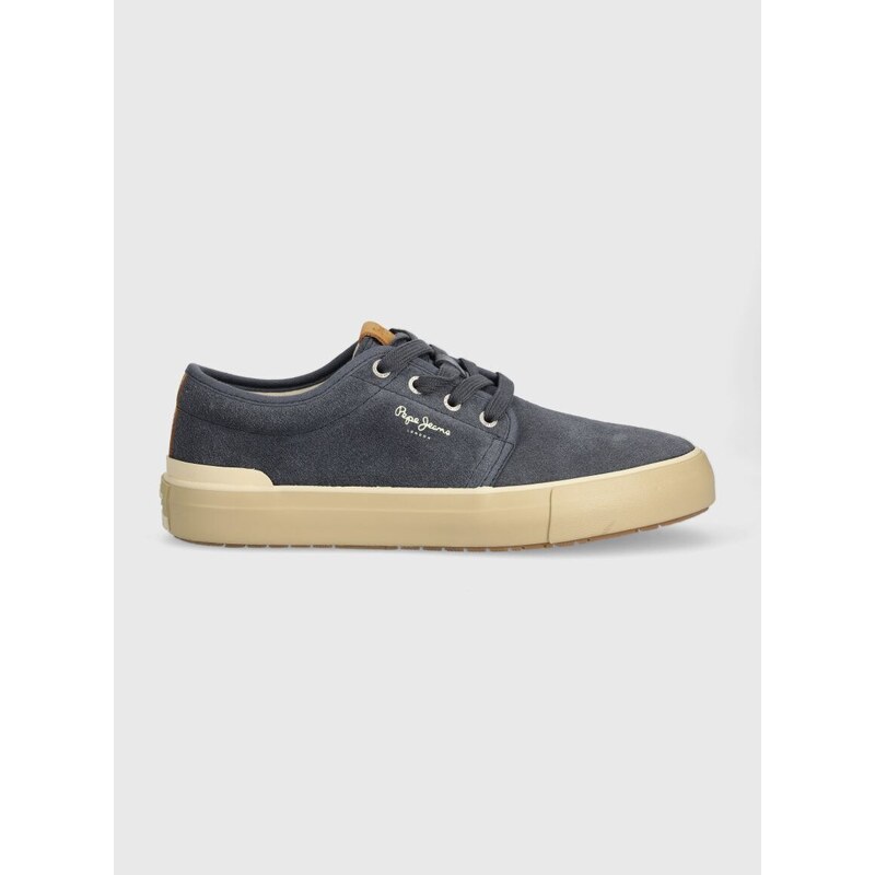 Semišové sneakers boty Pepe Jeans PMS31037 tmavomodrá barva, BEN URBAN M