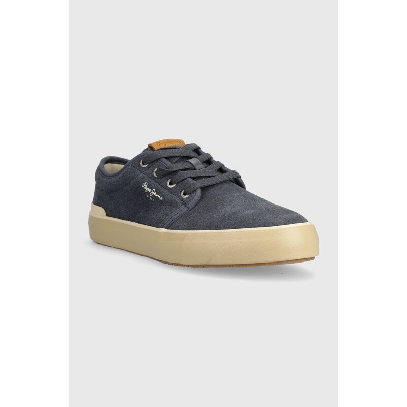 Semišové sneakers boty Pepe Jeans PMS31037 tmavomodrá barva, BEN URBAN M