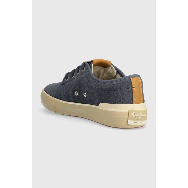 Semišové sneakers boty Pepe Jeans PMS31037 tmavomodrá barva, BEN URBAN M