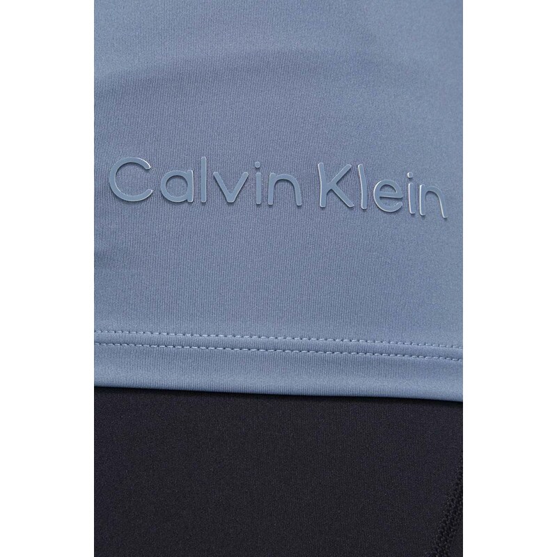 Tréninkové tričko s dlouhým rukávem Calvin Klein Performance s pologolfem