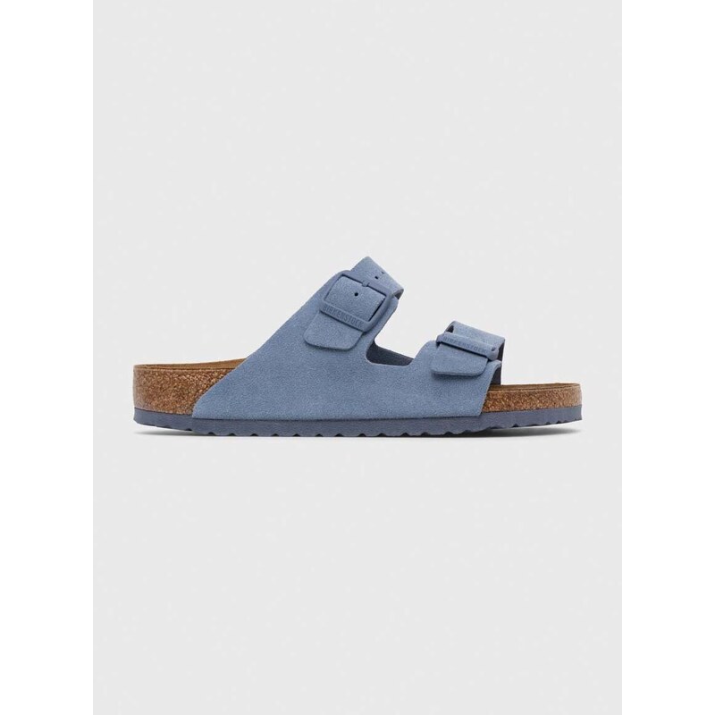 Semišové pantofle Birkenstock Arizona modrá barva, 1026729