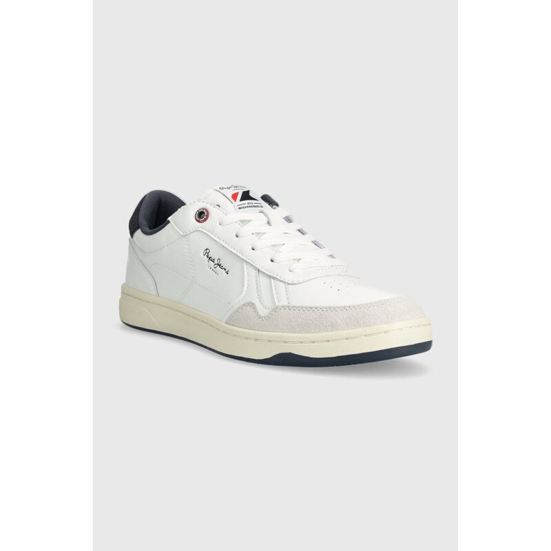 Kožené sneakers boty Pepe Jeans PMS00013 bílá barva, KORE BRIT M