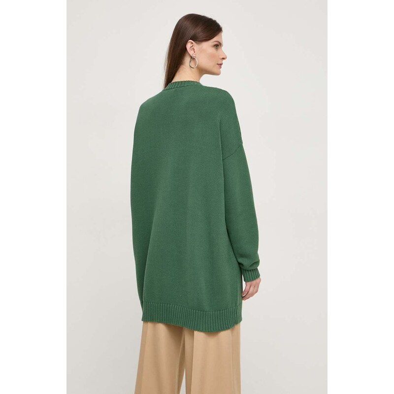 Bavlněný svetr MAX&Co. x CHUFY zelená barva, hřejivý