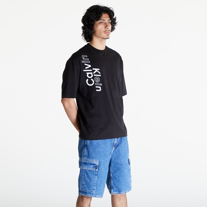 Pánské tričko Calvin Klein Jeans Blocking Graphic Short Sleeve Tee Black