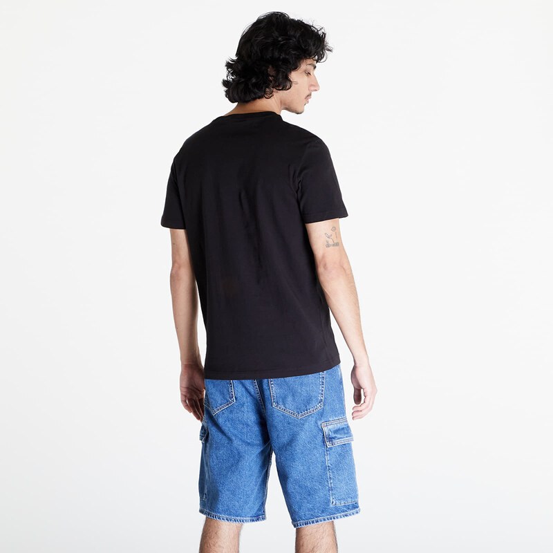 Pánské tričko Calvin Klein Jeans Diffused Stacked Short Sleeve Tee Black