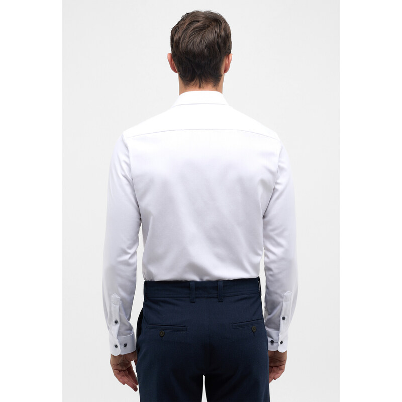 ETERNA Slim Fit bílá strukturovaná košile pánská Non Iron