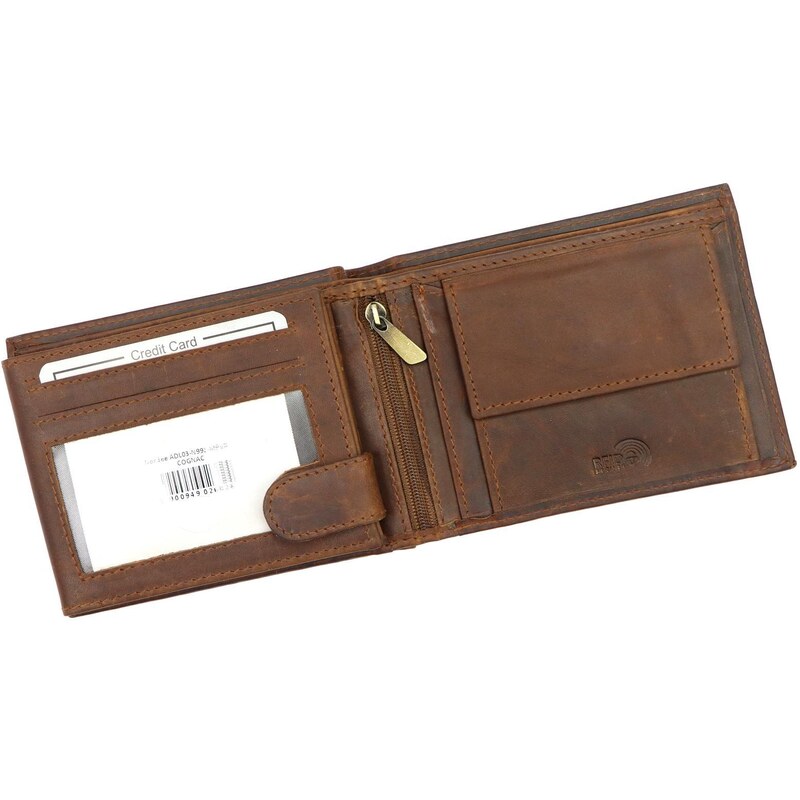 Pánská kožená peněženka Nordee ADL03-N992-MPull camel