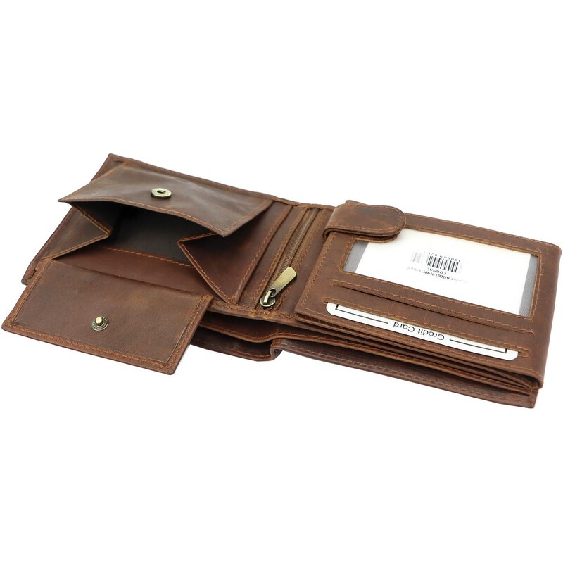 Pánská kožená peněženka Nordee ADL03-N992-MPull camel