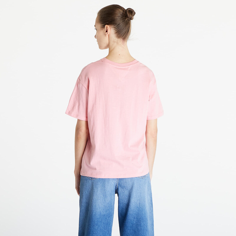 Tommy Hilfiger Dámské tričko Tommy Jeans Relaxed New Linear Short Sleeve Tee Tickled Pink