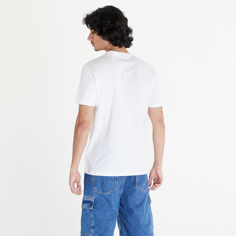 Pánské tričko Calvin Klein Jeans Diffused Stacked Short Sleeve Tee Bright White