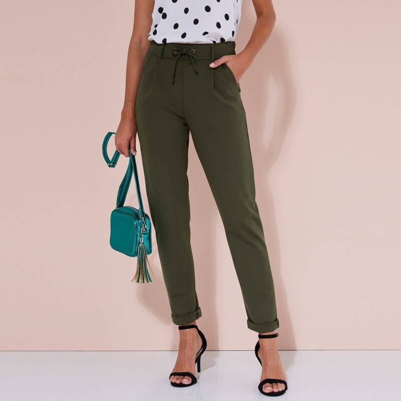 Blancheporte Chino kalhoty z úpletu Milano khaki