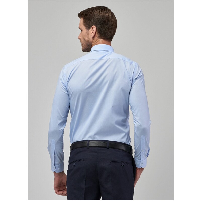 ALTINYILDIZ CLASSICS Men's Light Blue Tailored Slim Fit Slim Fit Shirt