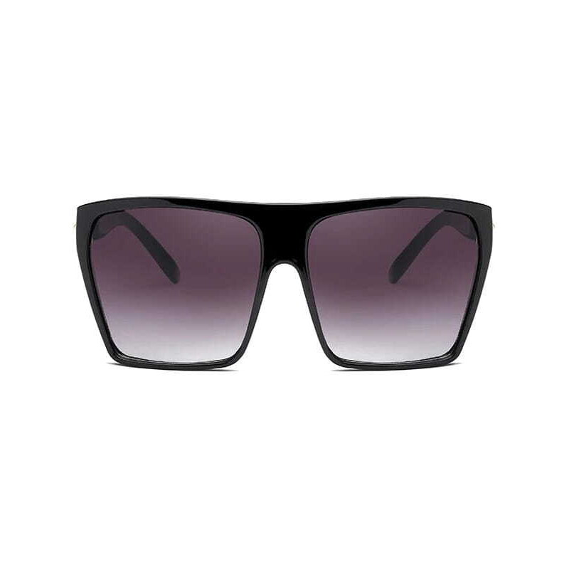 Camerazar Oversize Dámské Sluneční Brýle, Čtvercové, Černé, Plastový Rám, UV400 Filtr