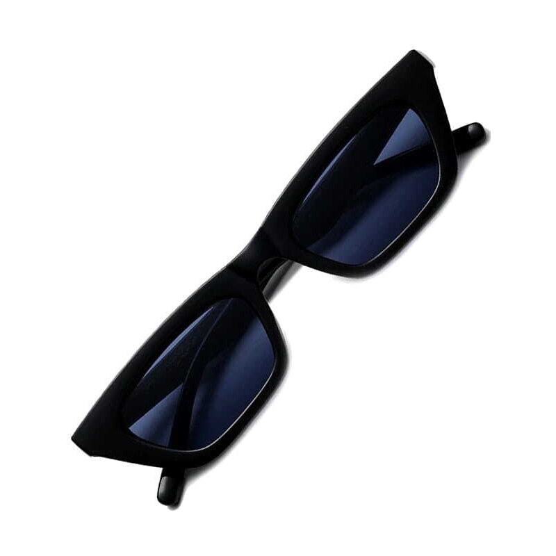 Camerazar Retro dámské sluneční brýle Cat Eye, černé, plast, UV400 filtr