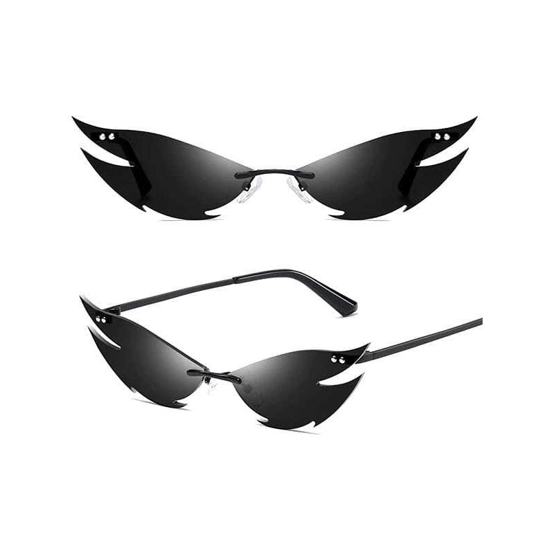 Camerazar Sluneční Brýle Flame Wings Punk, UV Filtr Kat. 400 3, Rozměry Čoček: 30x70 mm