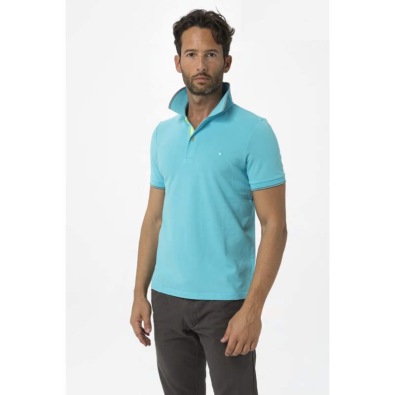 Pánské tričko Shockly Polo stripe turquoise M