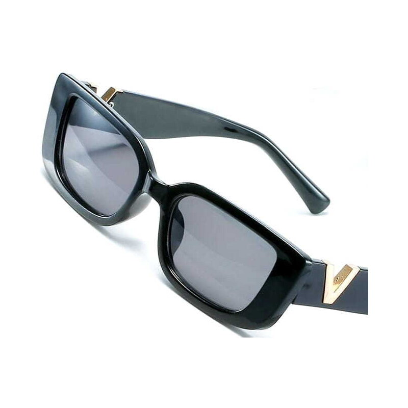 Camerazar Černé sluneční brýle s kočičíma očima, plastový rám, UV filtr 400 cat.3, šířka můstku 20 mm