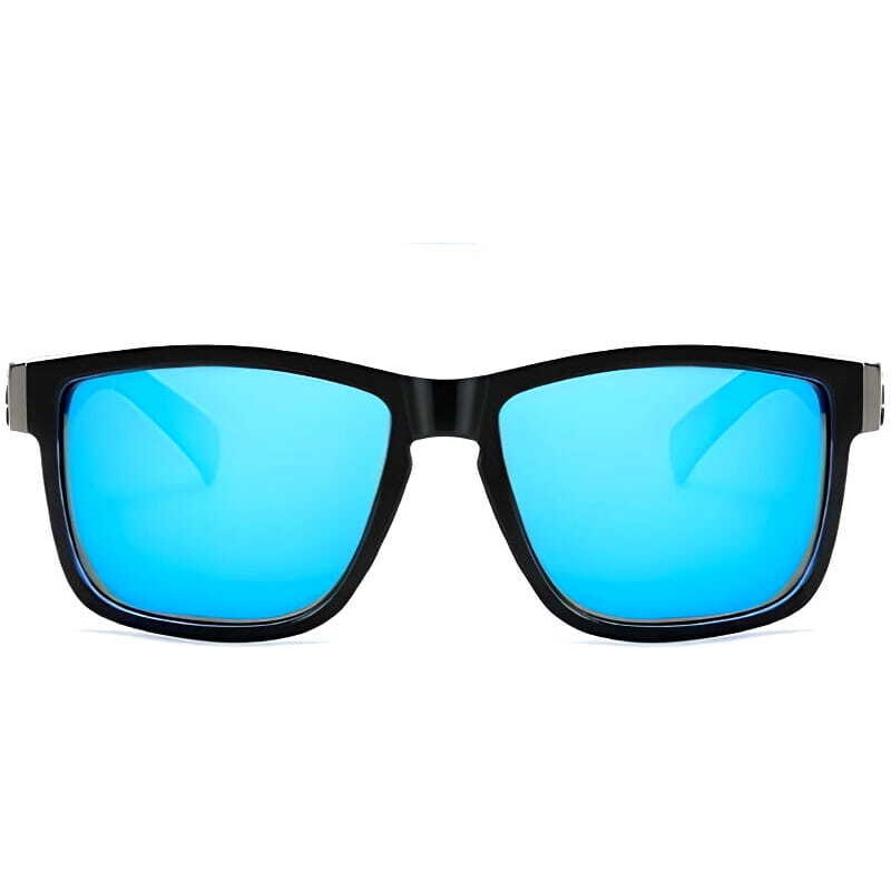 Camerazar Pánské čtvercové polarizační sluneční brýle, zrcadlové, UV-400 filtr, kovové panty