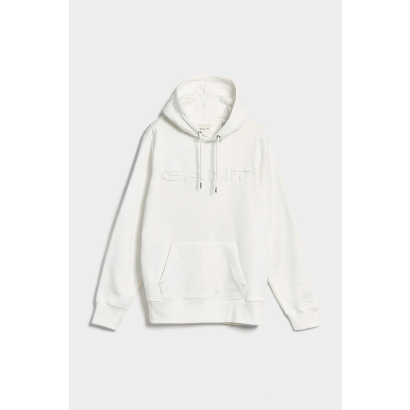 MIKINA GANT EMBOSSED SWEAT HOODIE bílá S