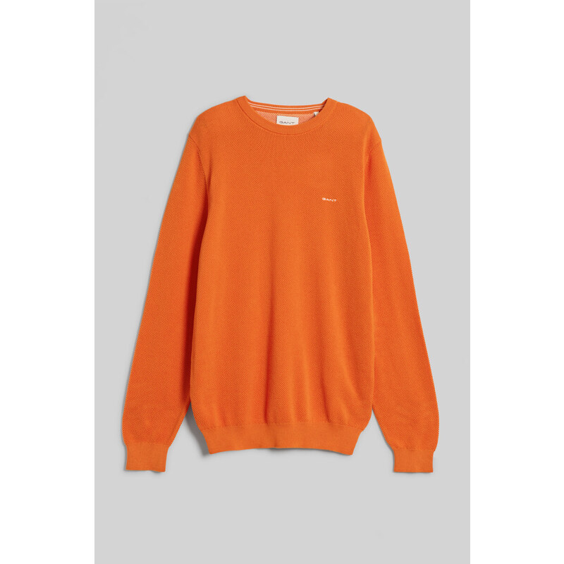 SVETR GANT COTTON PIQUE C-NECK oranžová XS