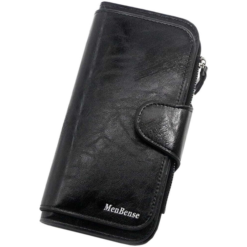 Camerazar Velká dámská peněženka z kvalitní umělé kůže, černá, 19x10x2 cm