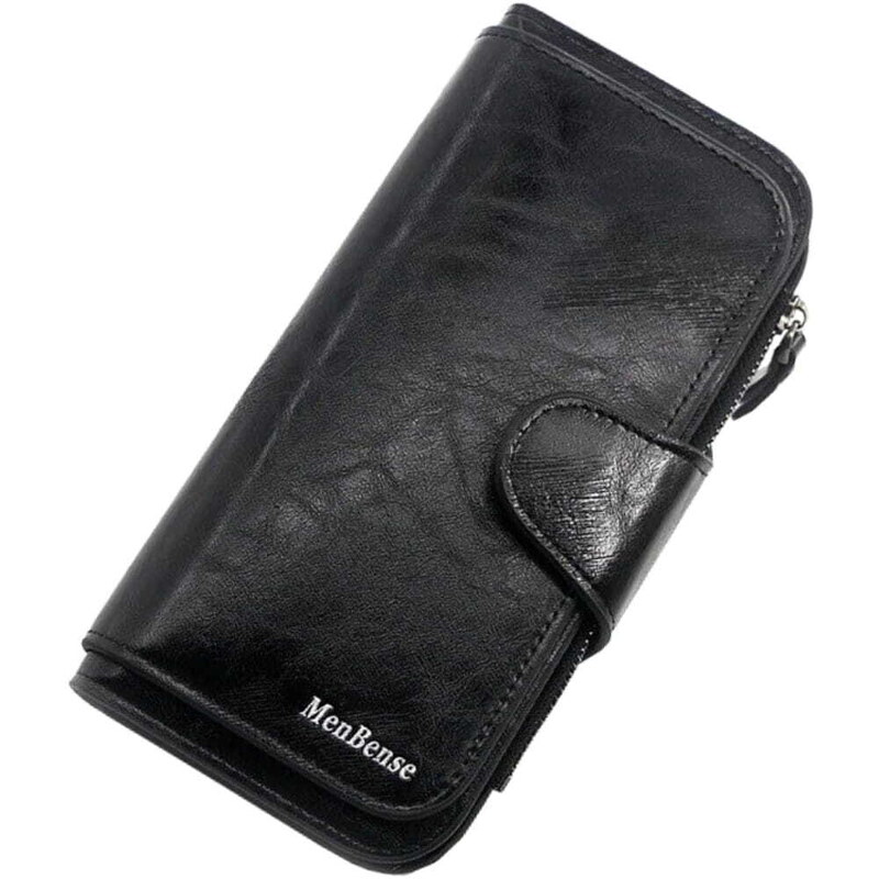 Camerazar Velká dámská peněženka z kvalitní umělé kůže, černá, 19x10x2 cm