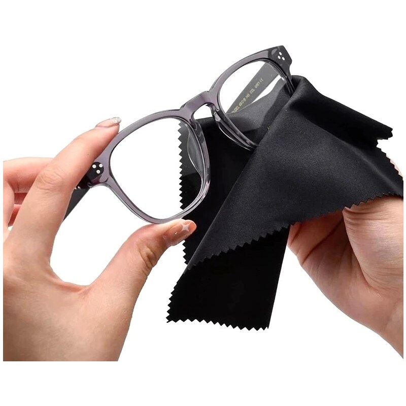Camerazar Mikrovlákenná utěrka na brýle a telefon, 5 ks, černá, 15 x 18 cm