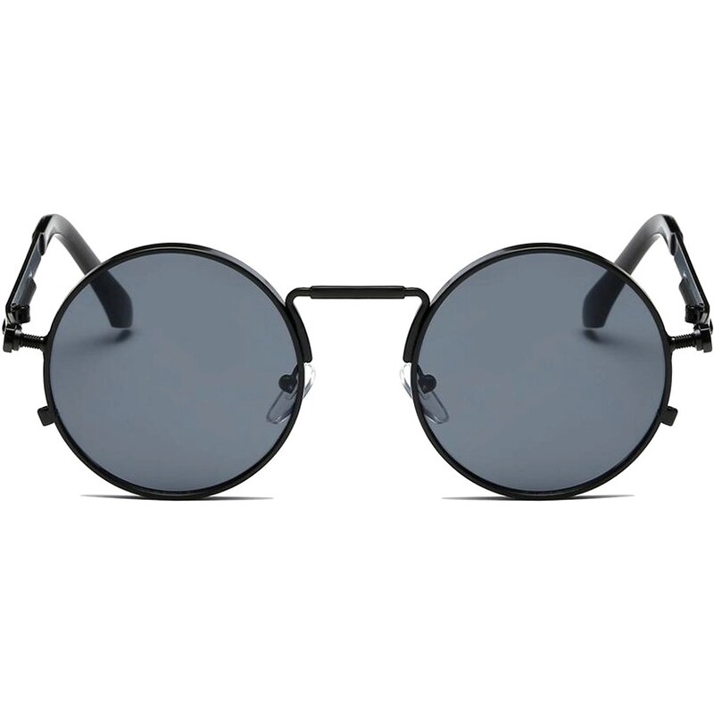 Camerazar Unisex sluneční brýle Lenon, černé kovové obroučky, UV filtr 400, šířka skel 47 mm