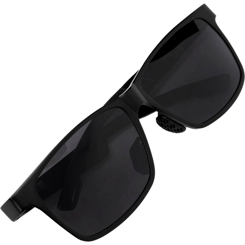 Camerazar Pánské polarizační sluneční brýle Nerdy, černé s hliníkovými zorníky, UV 400 kat. 3 filtr