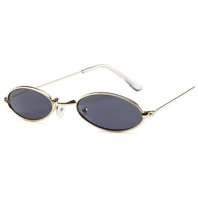 Camerazar Retro sluneční brýle ve tvaru slzy, zlaté obroučky, UV filtr 400 kat. 3, rozměry 14x13.5 cm