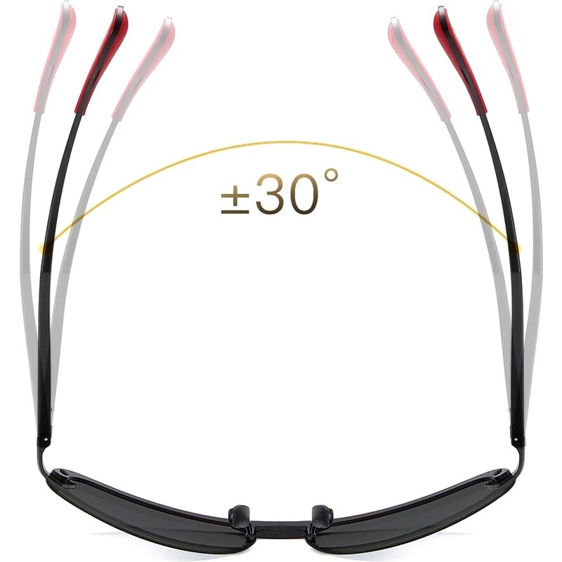 Camerazar Pánské polarizační sluneční brýle, černé, kovový rám, UV 400 kat. 3 filtr