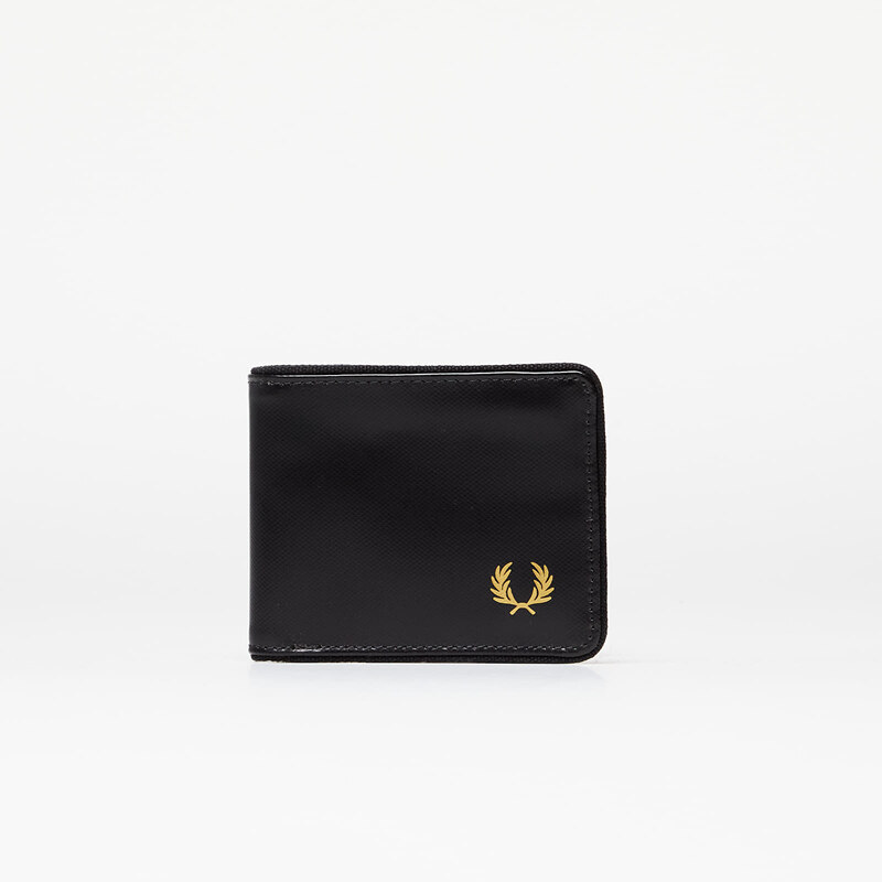 Pánská peněženka FRED PERRY Coated Polyester Billfold Wall Black/ Gold